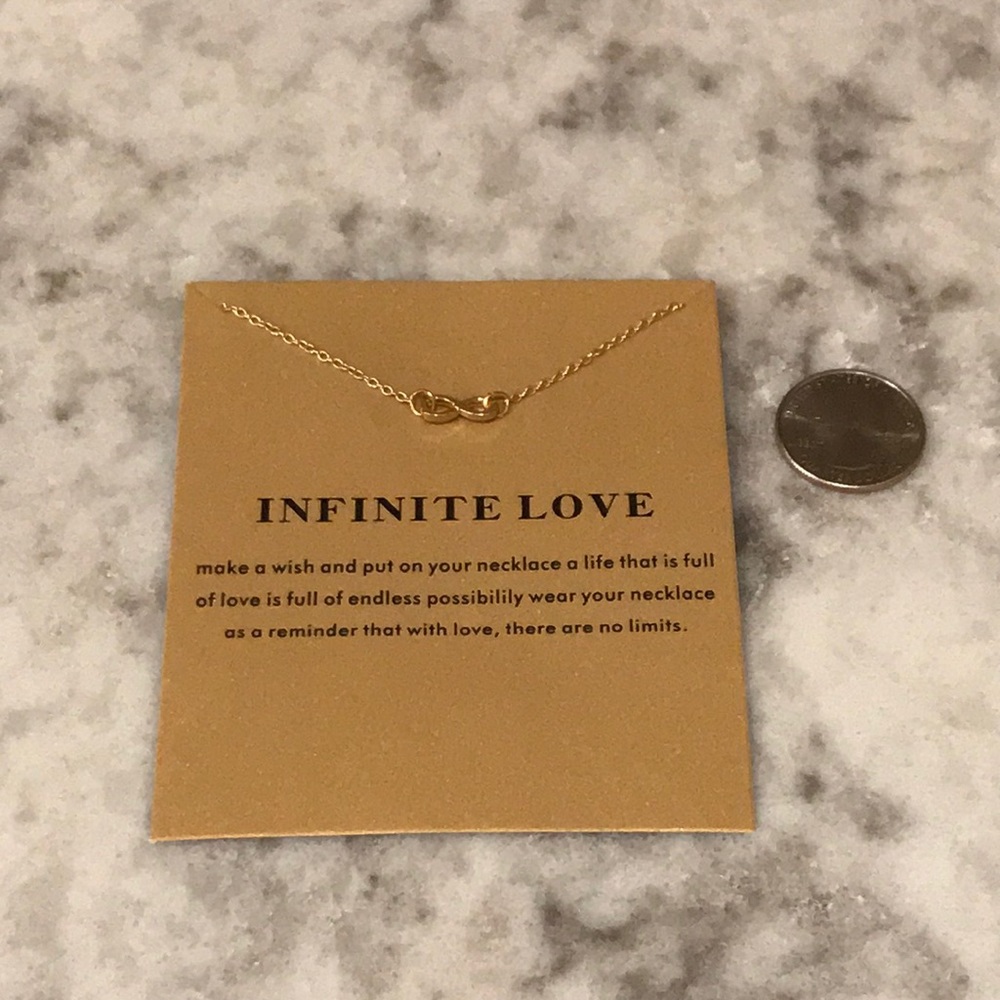 “Sara” infinite love ❤️ 8 infinity gold necklace - Picture 3 of 3